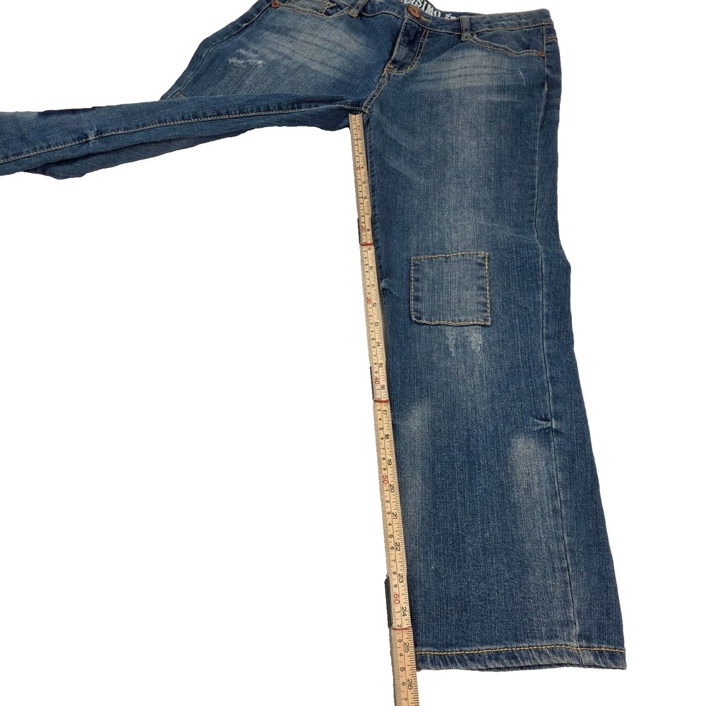 Mossimo Supply Co. Denim Distressed Patched Boyfiend Jeans - Size 9 - Picture 3 of 8